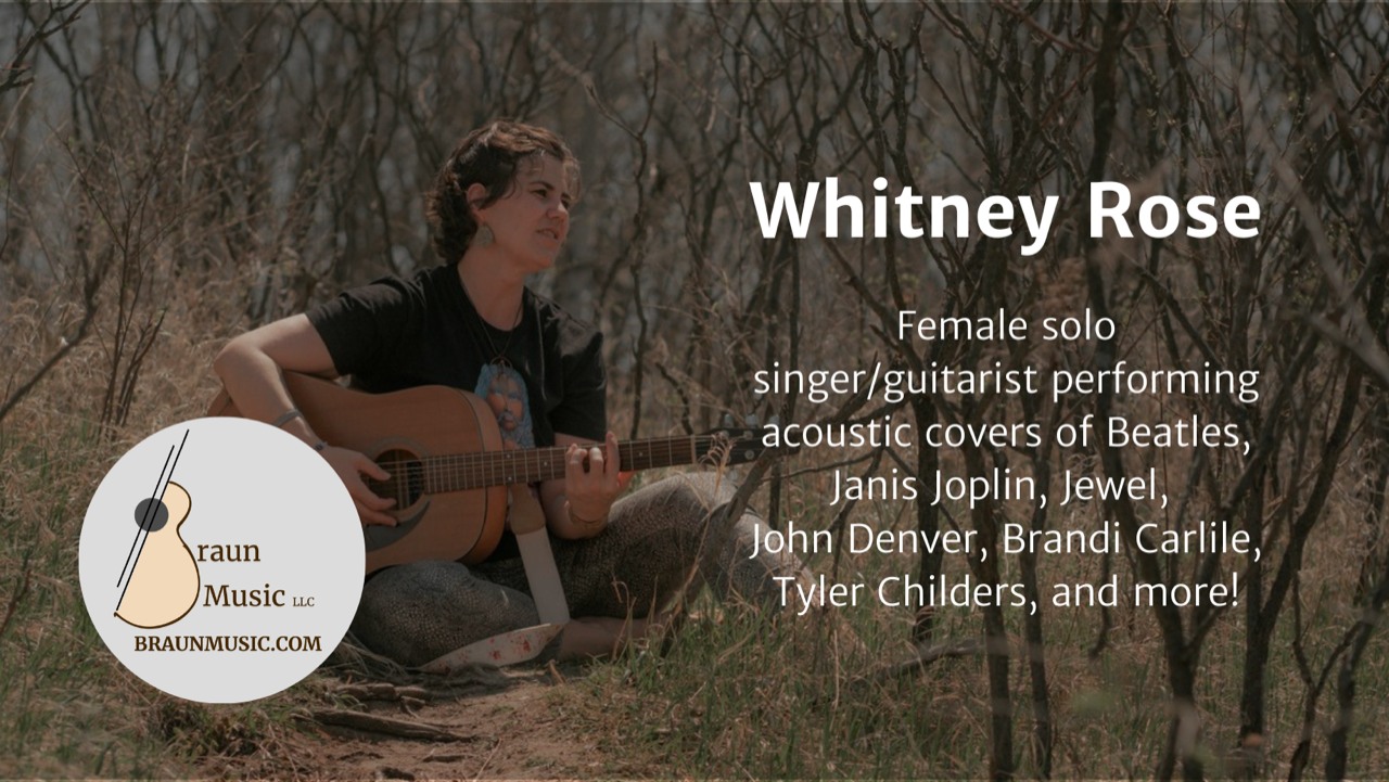 Whitney Rose - female solo singer/guitarist performing acoustic covers